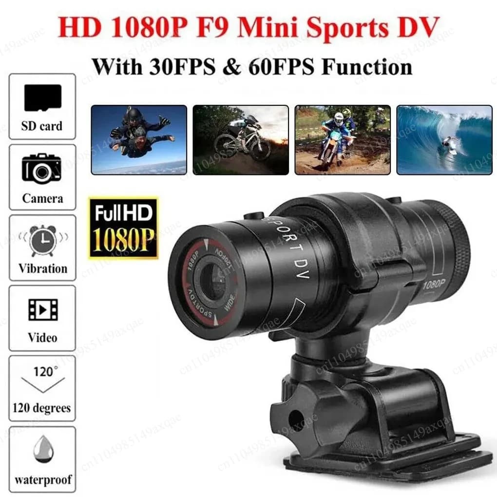 F9 Action Camera HD 1080P Bike Motorcycle Helmet Camera Outdoor Sport DV Video DVR Audio Recorder Dash Cam For Car Bicycle