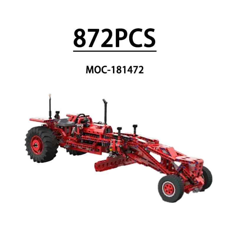 MOC-181472 Building Block Road Power Leveling Machine Model Ornament, 872 Pieces Children's Birthday Christmas New Year Toy Gift
