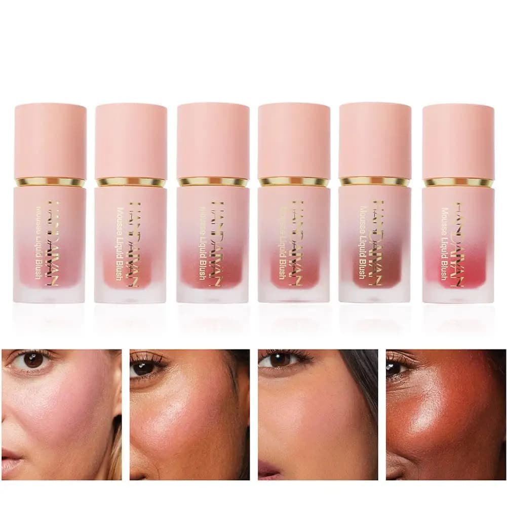 3 in 1 fard liquido opaco glitter viso fard liquido stick mousse liscia evidenziatore guancia rossetto contorno fard impermeabile U1I9