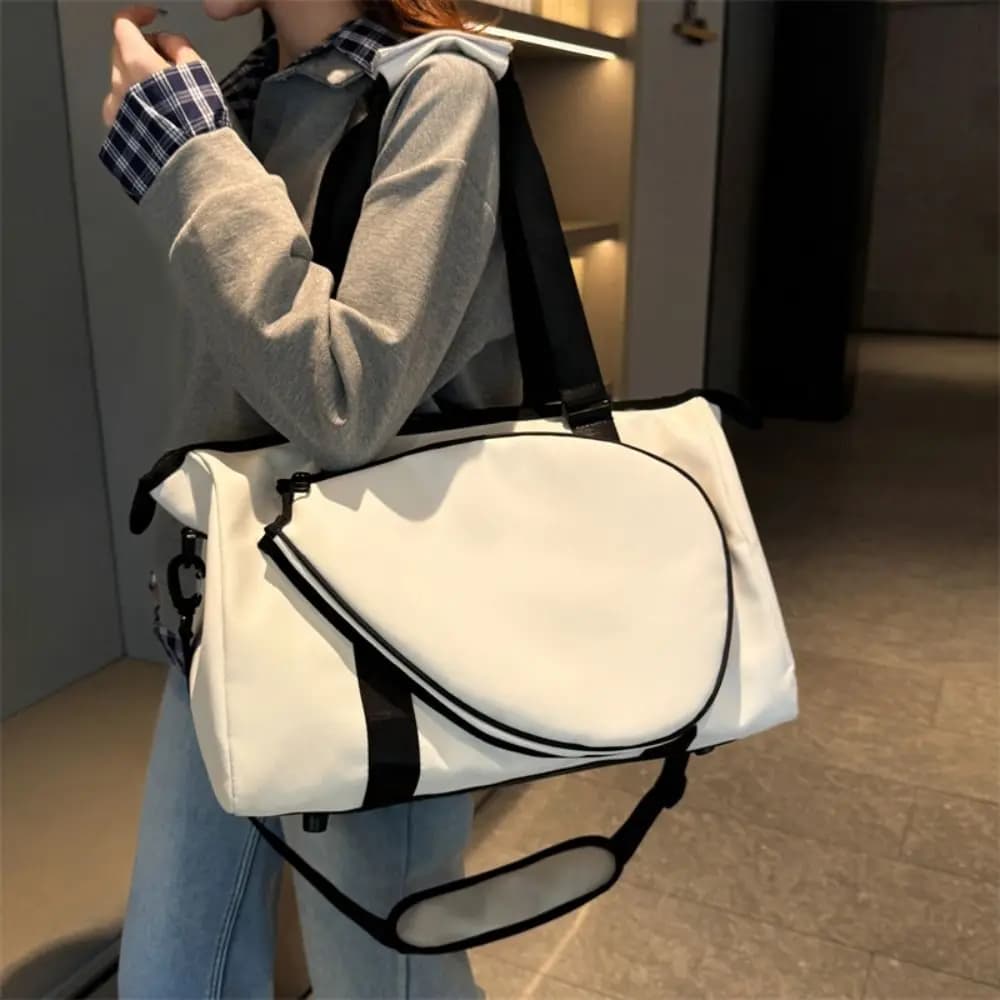 Large Capacity Tennis Racket Bag Adjustable with Handle Tennis Shoulder Bag One Shoulder Multi-layer Sports Fitness Bag Youth