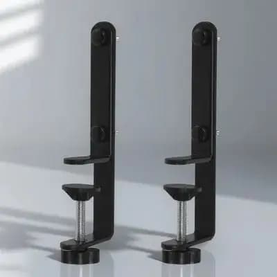 2 Pezzi Supporto da Scrivania per Pegboard, Organizzatore Verticale Salvaspazio, Mensola a Morsetto per Scrivania, Accessori per Scrivania Gaming, Parete Ufficio