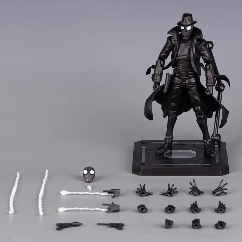 Action Figure Marvel Spider-Man Noir Spider-Verse SV-Action da 15 cm, Modellino Articolato, Statuetta Ornamentale, Giocattolo da Collezione, Regalo