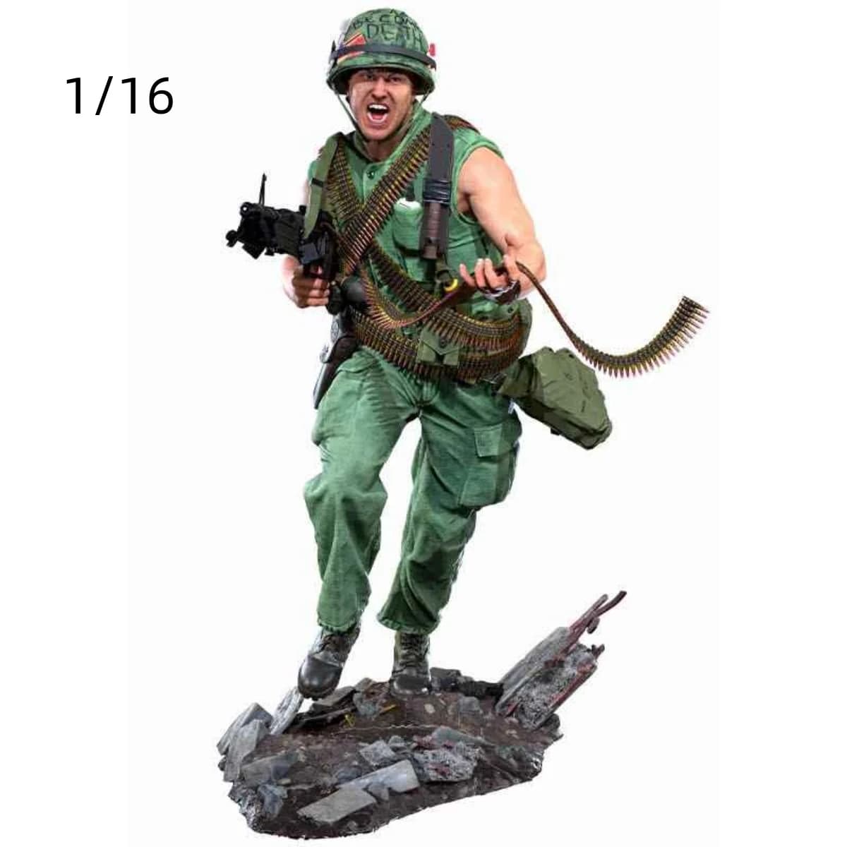 Kit modello non verniciato in resina 1/16, tema militare, mitragliatrice del Corpo dei Marines degli Stati Uniti smontato e non verniciato GK