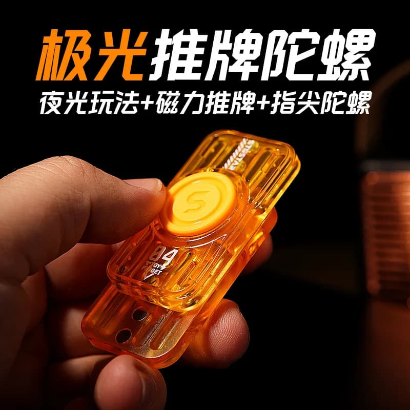 EDC Magnetic Fidget Slider Spinner a mano per l'ansia Giocattolo antistress Luminoso traslucido Meccanico Push Slider Fidget