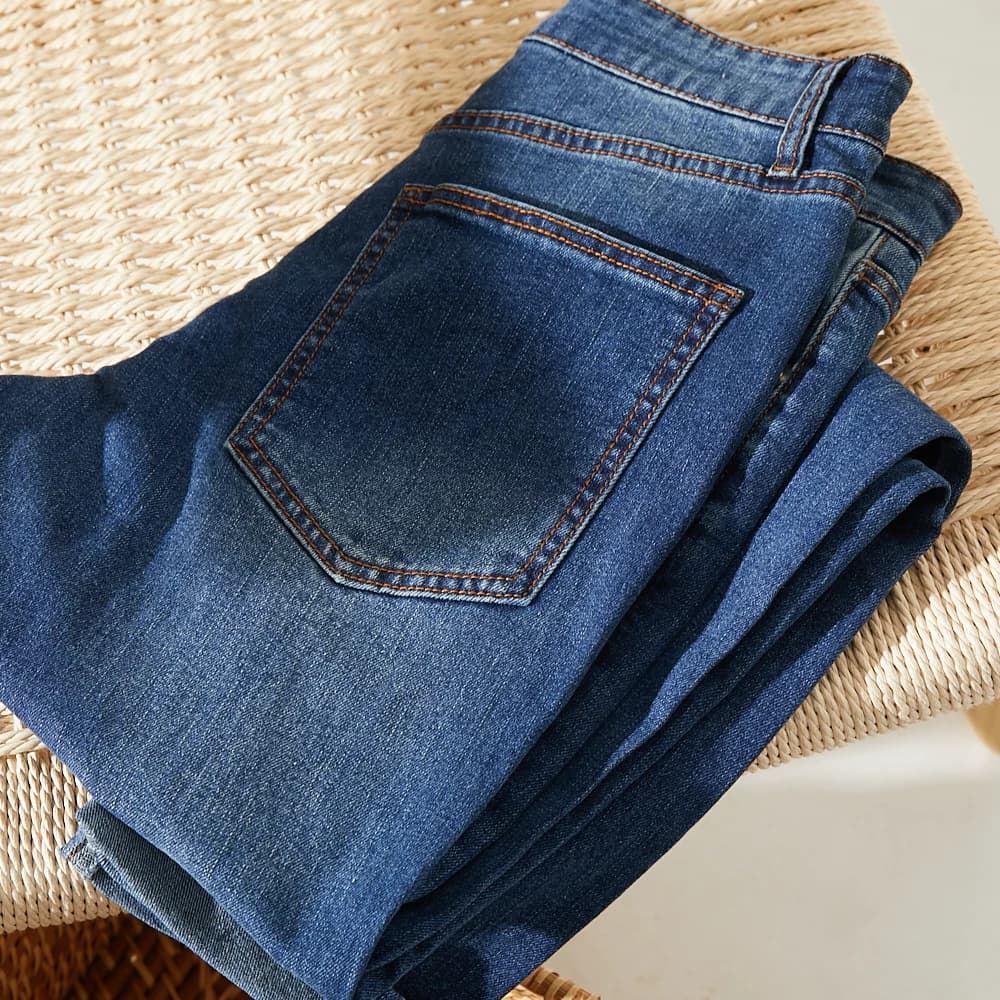 Jeans Comodi in Denim Elasticizzato Indigo da Uomo, Stile Vintage Slim Fit, Pantaloni Lunghi alla Moda, Casual Urbano Elegante per la Primavera