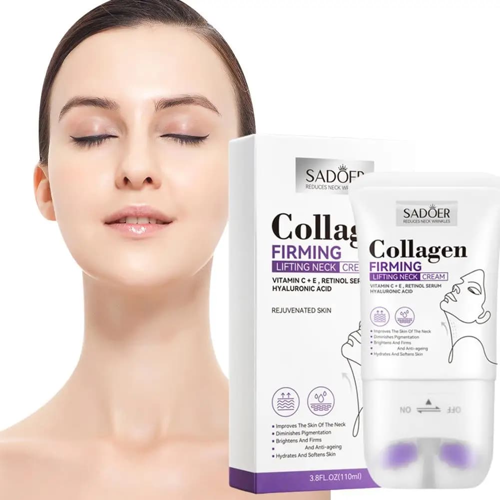 Women's Collagen Rassodating Neck Cream Moisturizing Lifting Moisturizing Message Roller Collo Beauty Cream Collar Skin Care Products