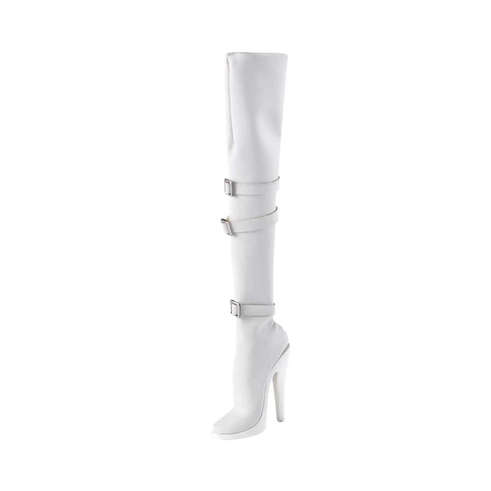 Stivali da donna a collo alto per action figure, resistenti all'usura, eleganti, regali, in miniatura, scala 1:6, per personaggi e accessori.