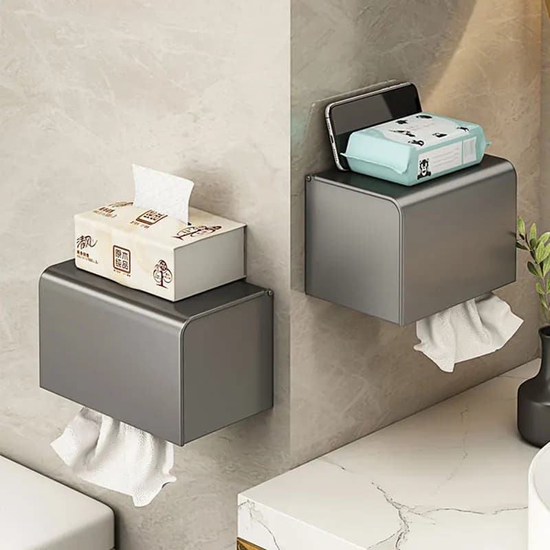Dispenser per Carta Igienica Impermeabile, Porta Rotolo da Parete per Bagno, Decorazione Bagno, Porta Carta Igienica