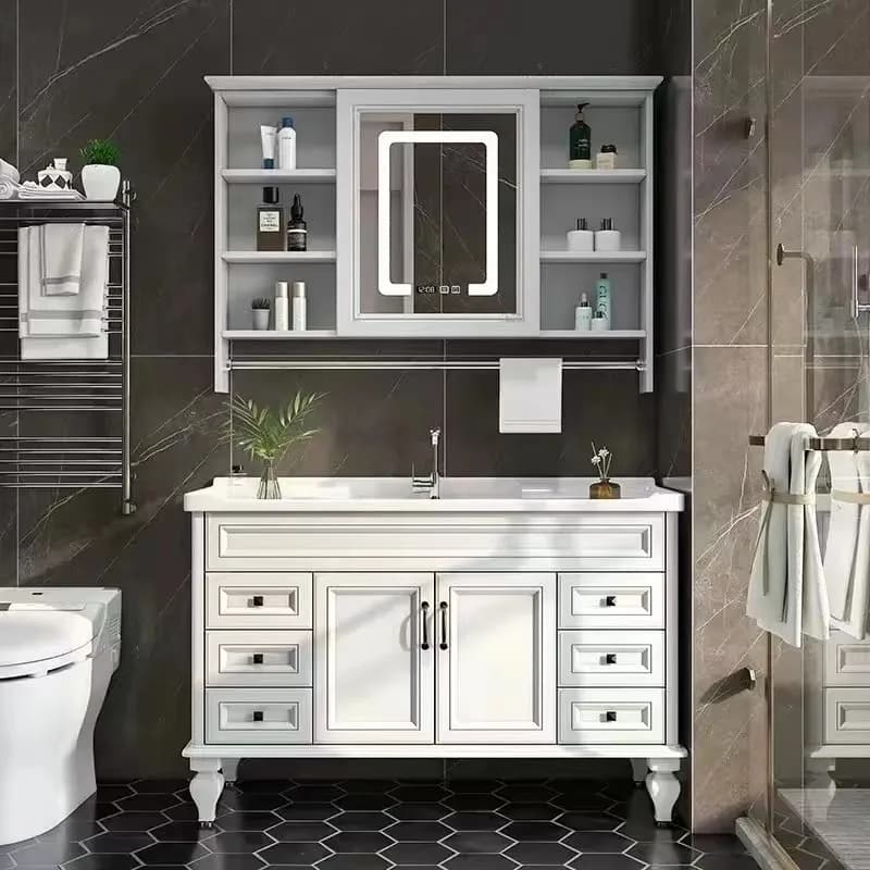 Gadget Armadio in legno Cina Divisori per pavimenti in carta Cassetti per piante Armadio bianco Display Disinfettante Gabinete Mobili per la casa