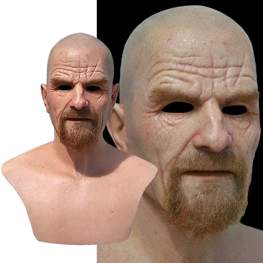 Realistische cavolo Oude Man Masker Breken Bad Walter Wit Masker Heisenberg Latex Masker Volwassen Halloween Cosplay Party