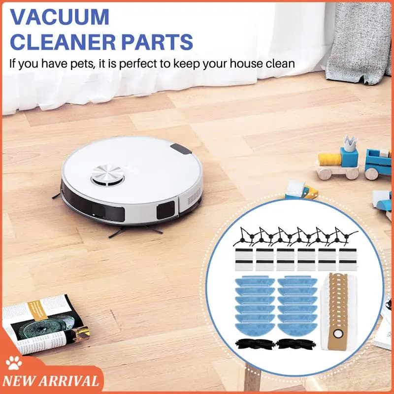 Emption! Per Ilife T10s / Aonus I8 Robot Aspirapolvere Sostituzione Rullo Principale Spazzola Laterale Filtro Hepa Mop Panno Sacchetto di Polvere Accessori