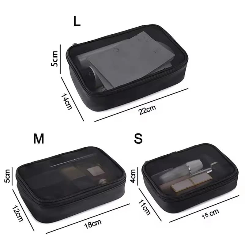 1/3 pcs transparent cosmetic bag woman makeup bag zipper travel makeup transparent beauty washing organizers bathroom toilet bags kit
