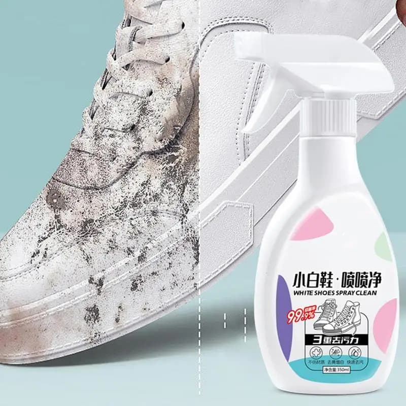 Detergente per scarpe da ginnastica Spray per la pulizia delle scarpe 350ml Detergente per scarpe bianche Stivali Pulizia della tela Spray per la rimozione delle macchie Rimuove lo sporco