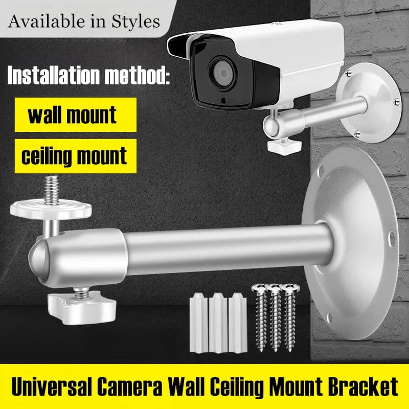 360 ° Supporto per telecamera con staffa per montaggio a soffitto a parete con regolazione universale per telecamera IP bullet/telecamera di sicurezza di sorveglianza CCTV