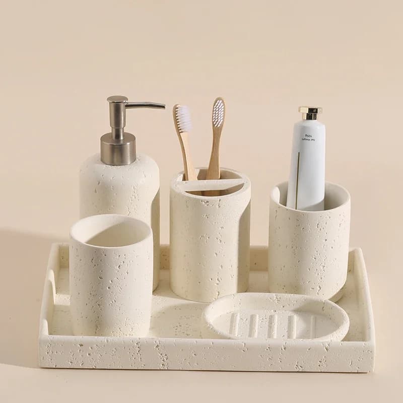 Bath lotion bottle Spazzolino Tray Toiletry Toiletries European home bathroom products Electric toothbrush rack for hotel