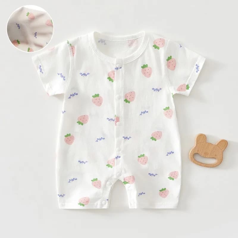 Abbigliamento Estivo per Neonati, Pigiami Leggeri, Tutine a Maniche Corte per Bambini e Bambine, Ideali per Aria Condizionata