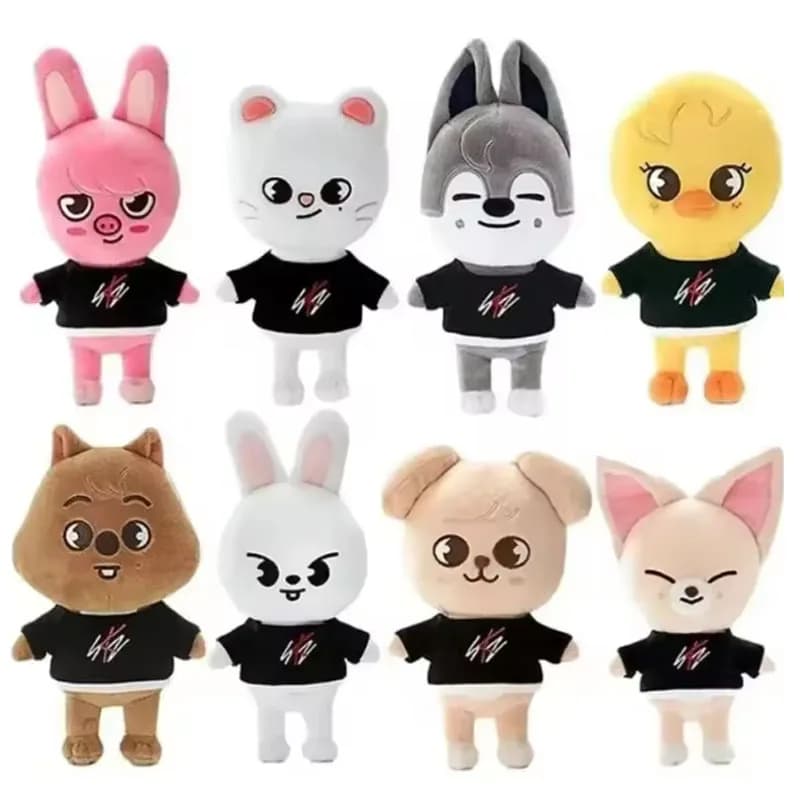 Skzoo Kpop Plush, Stray Kids Toy, Carton Girl's Doll, Kawaii Companion for Boys, Girls, Adults, Fan, Leeknow Hyunjin Gift