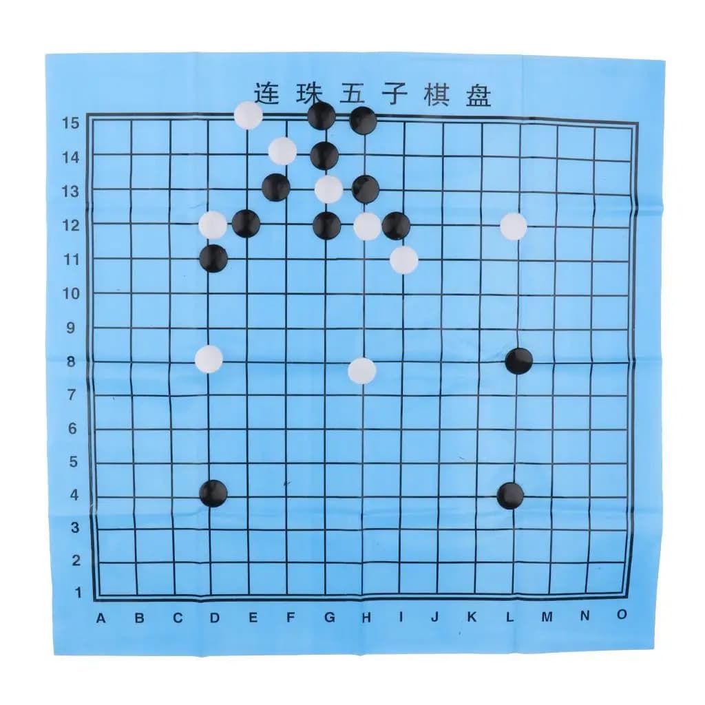 Chinese Go Chess Set, Plastic Chessboard and Game Pieces for Camping Game