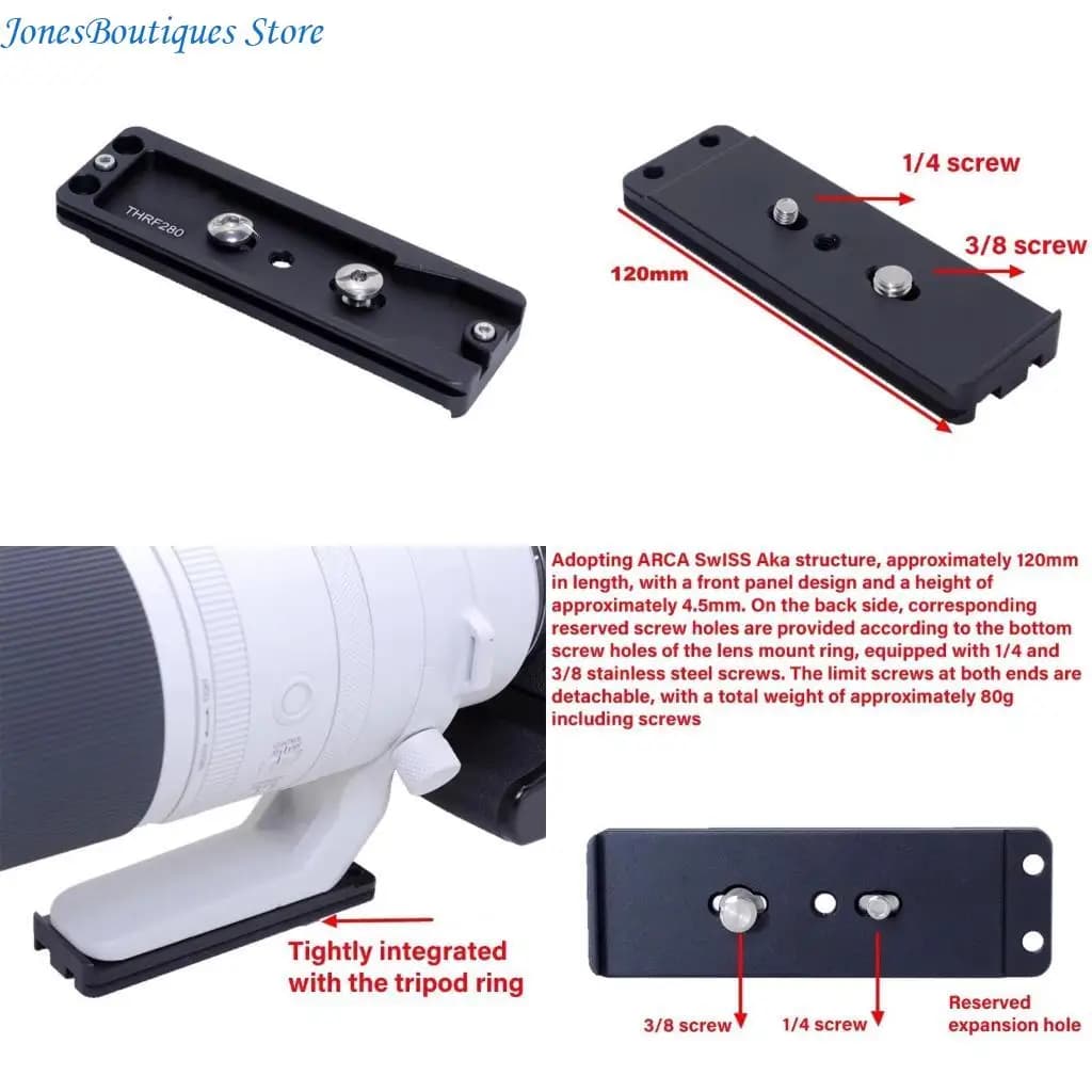 Quick release plate for 200-800 mm RF Gramp lenses for W8KE W8KE mounth