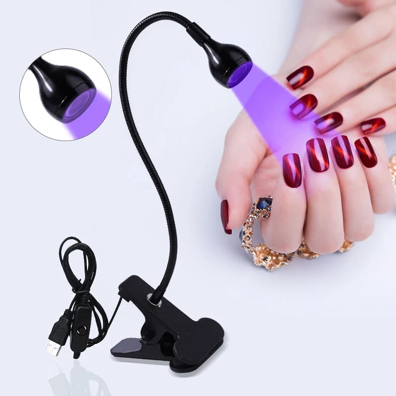 UV LED Nail Lamp Professional Nail Lamp Pin Cure American Pose Drying UV Light Flexible USB Dryer with Manicure Clip