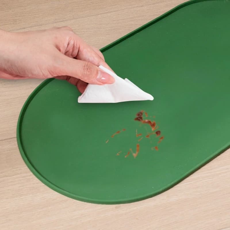 Tappetino Impermeabile Antiscivolo in Silicone per Alimentazione Animali Domestici, Antispruzzo per Ciotole di Cibo e Acqua per Cani e Gatti, Accessorio per Animali