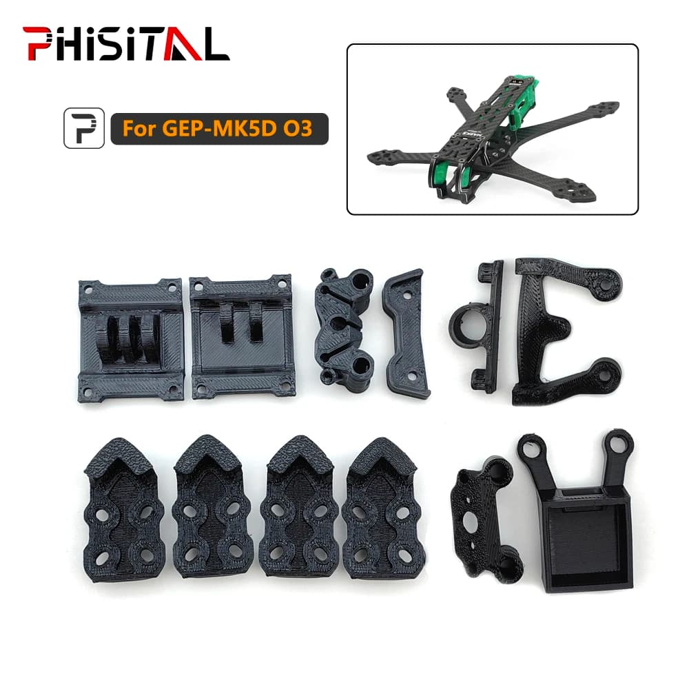 3D Printed Replacement Parts Fixed Bracket GPS Support TPU TPU T-shaped seat for FPV Drone GEP-MK5D O3 MARK5 DC Frame