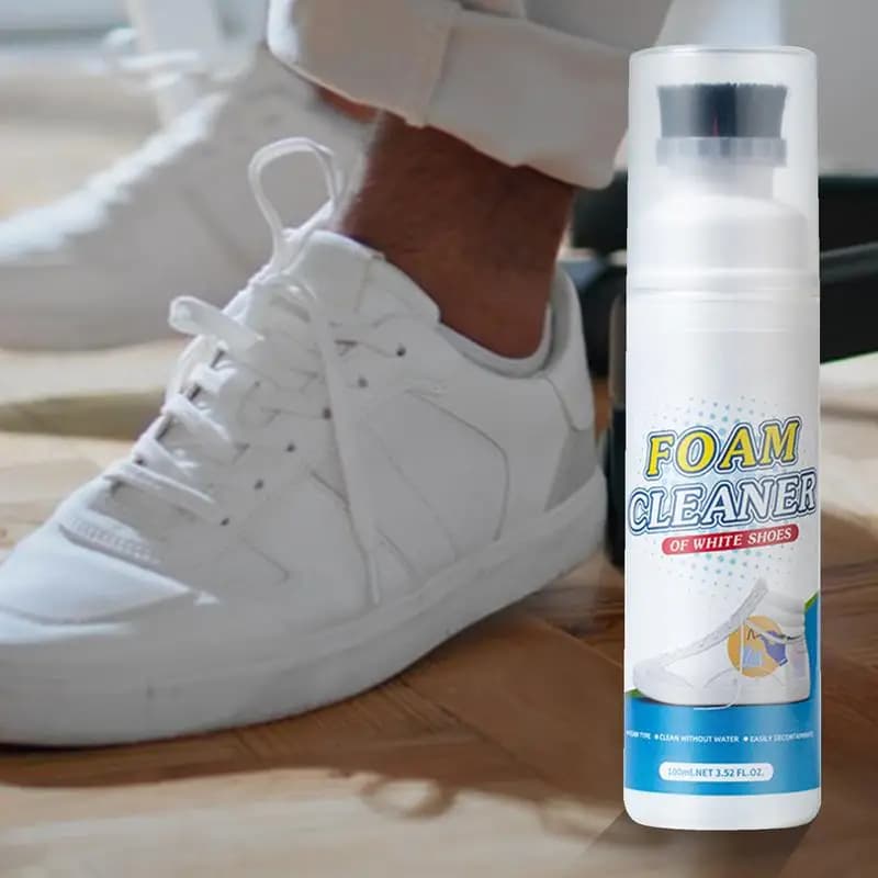 Detergente per scarpe bianco detergente per scarpe bianche con testina detergente per scarpe efficiente Kit completo per la pulizia delle scarpe per la pelle