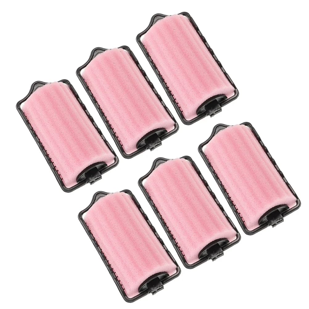 6 pieces of foam hair curlers, sponge for short curling products, big look