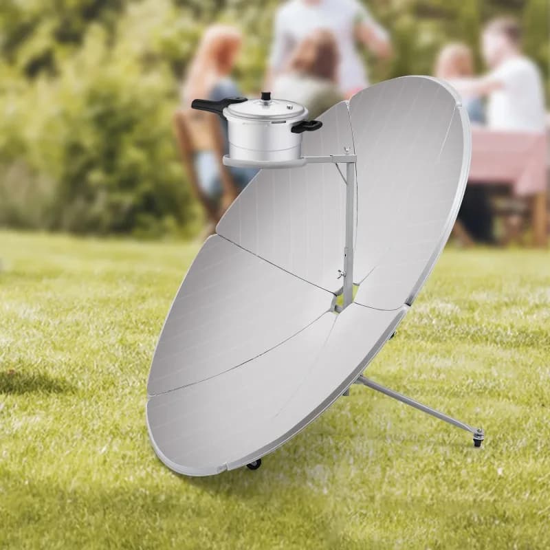 Portable Concentrating Solar Stove Cooker, 1000-1500W Camping Outdoor Solar Cooker Adjustment Temperature