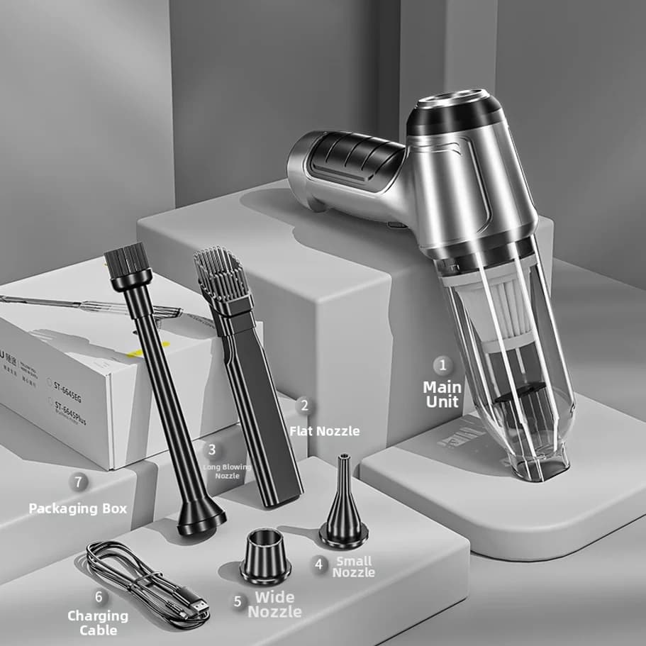 Car Mounted Wireless Vacuum Cleaner, Multifunctional Powerful Blowing Vacuum Cleaner, Handheld High-power Blowing Vacuum Cleaner