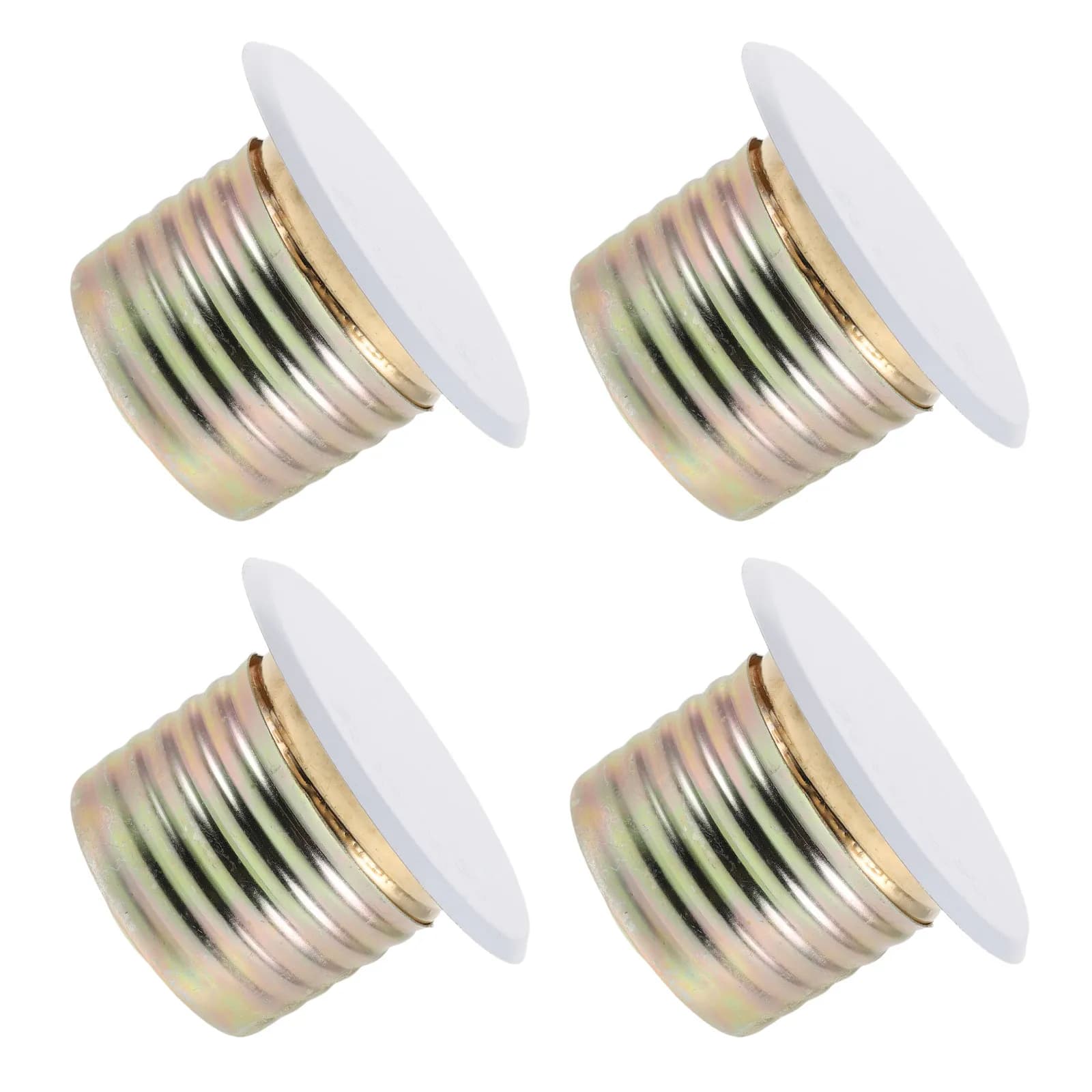 4Pcs White Concealed Sprinkler Cover Plate Assembly for Ceiling Fire Protection Residential Commercial Use Fire Sprinkler