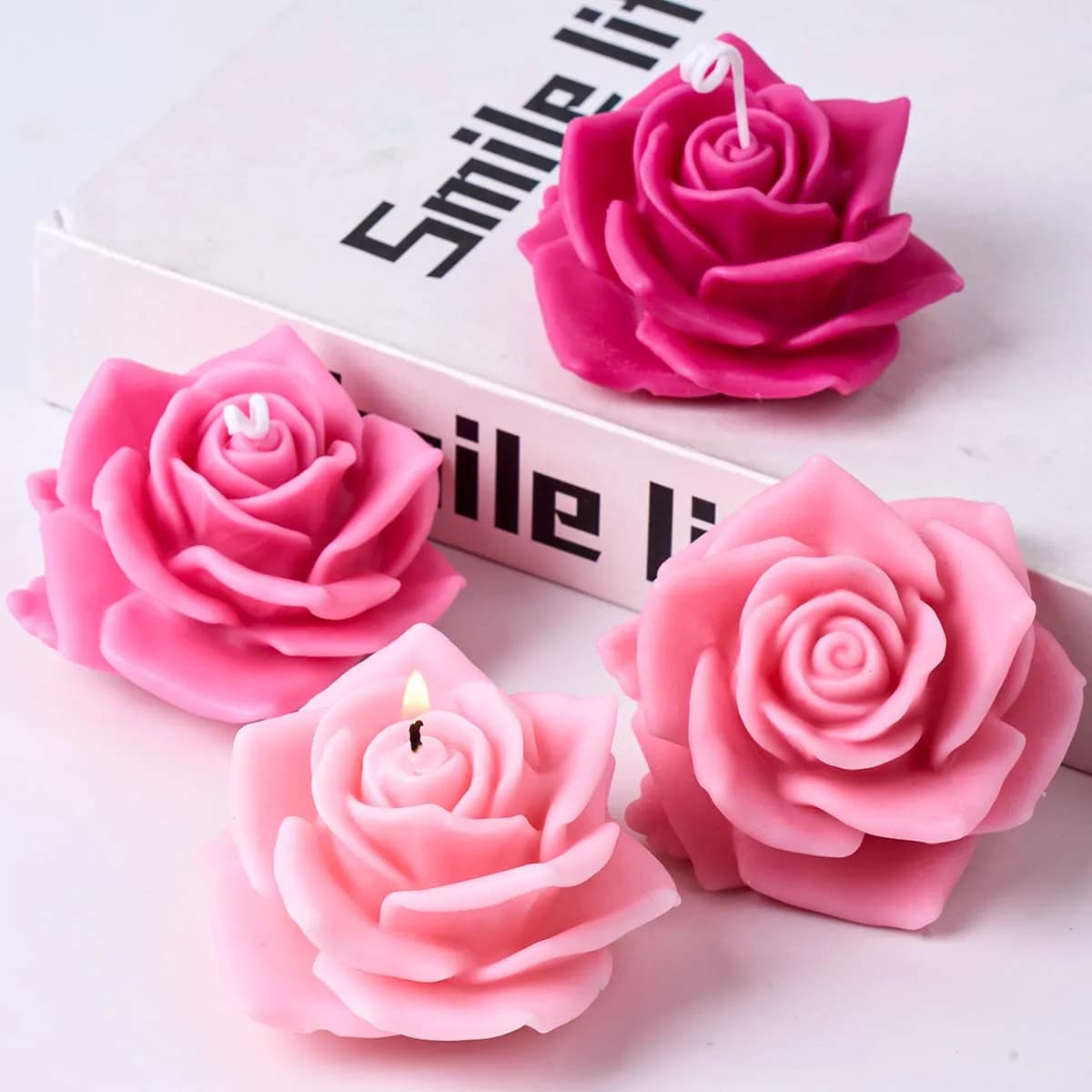 3D Silicone Print in Rose Shape for Candles, Fai-to-Te Creations for Valentine's Day, Gesso Stamps, Resin, Chocolate, Home Decorations, Weddings and Celebrations