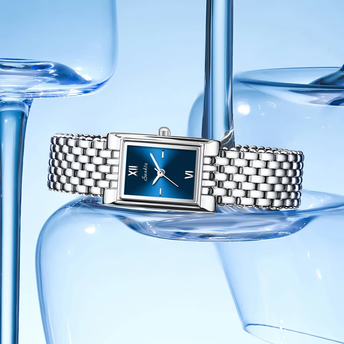 LIGE Luxury Fashion Ladies Quartz Watch Stainless Steel Strap Women Watches Waterproof Business Square Woman Watch Casual Clock