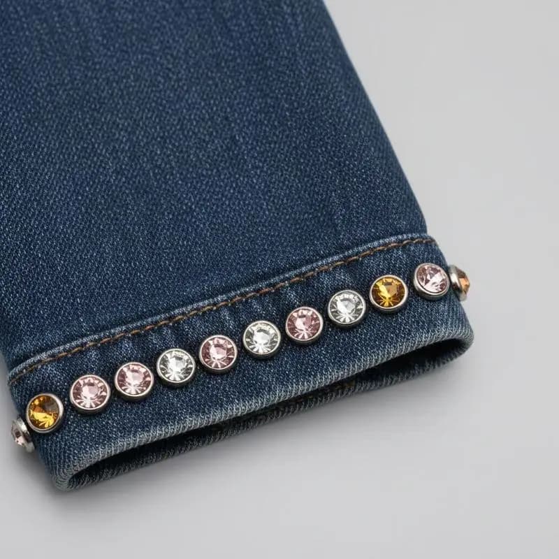 New 50Pcs Rhinestone Rivets Crystal Studs Spot Spikes Nailhead Fashion DIY Leather Craft For Shoes Clothing Bag Parts Decoration