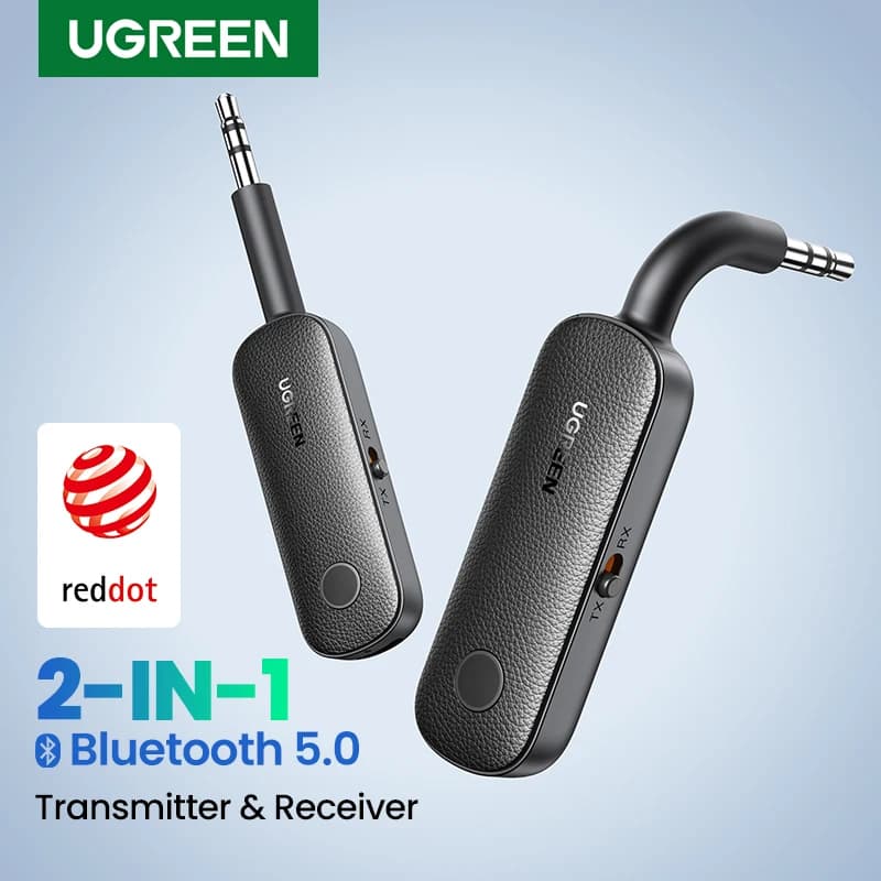 Adattatore Bluetooth 2 in 1 Trasmettitore Ricevitore Bluetooth AUX 5.0 Adattatore wireless da 3,5 mm Stereo per auricolari TV Car Audio
