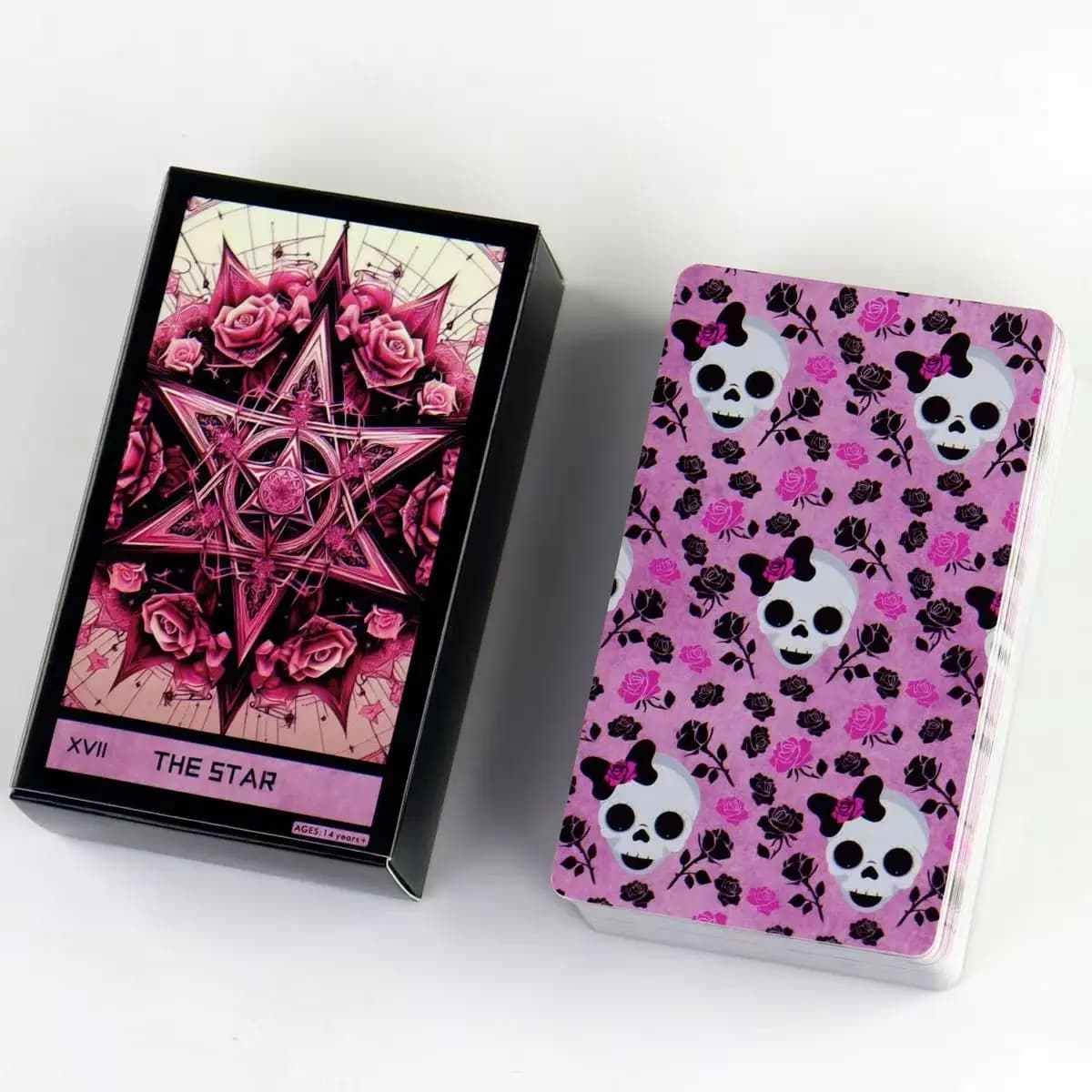 Carte dei tarocchi a tema gotico rosa 10,3 * 6 cm 78 pezzi