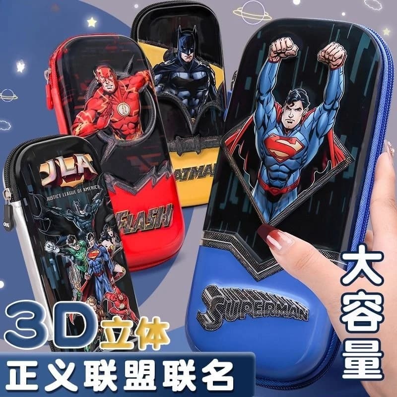 DC Justice League pencil case, cartoon, creative, customized, for boys and girls, stationery box, gift bag