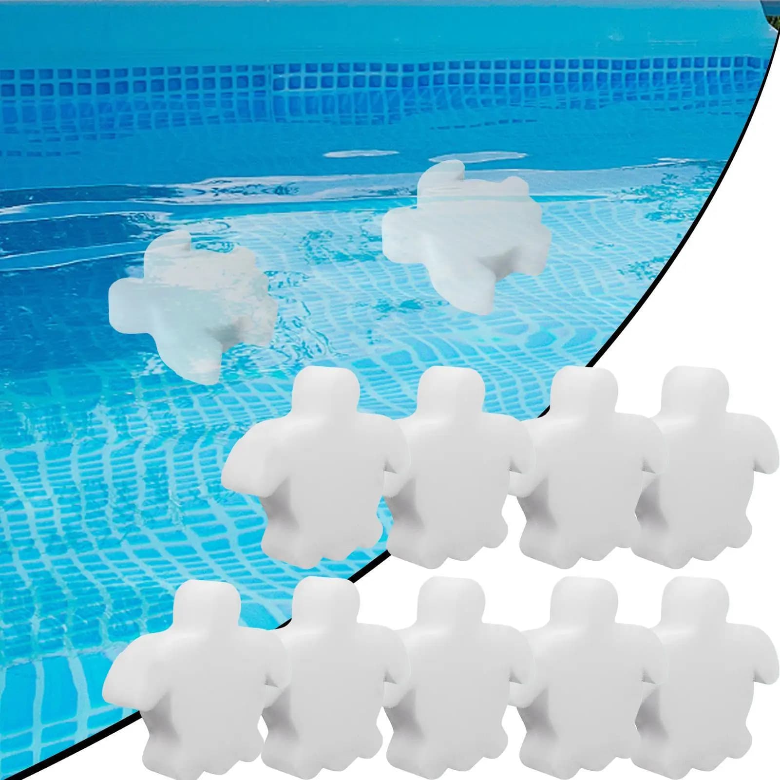 10 pz Piscina Schiuma Eliminare Sfere Lavabile Olio Assorbente Spugna Riutilizzabile Piscina Filtro Bagno SPA Vasca idromassaggio Grime Schiuma Strumenti di Pulizia
