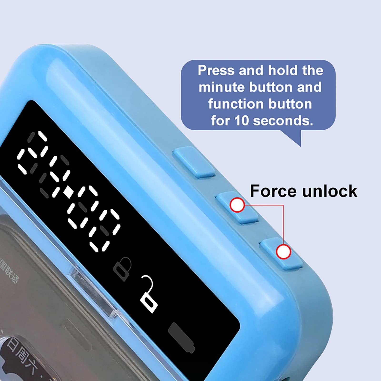 Cassetta di sicurezza per telefono con timer intelligente Cassetta di sicurezza per telefono trasparente con display LCD timer Cassetta per telefono con apertura a forma di T Strumenti per autodisciplina