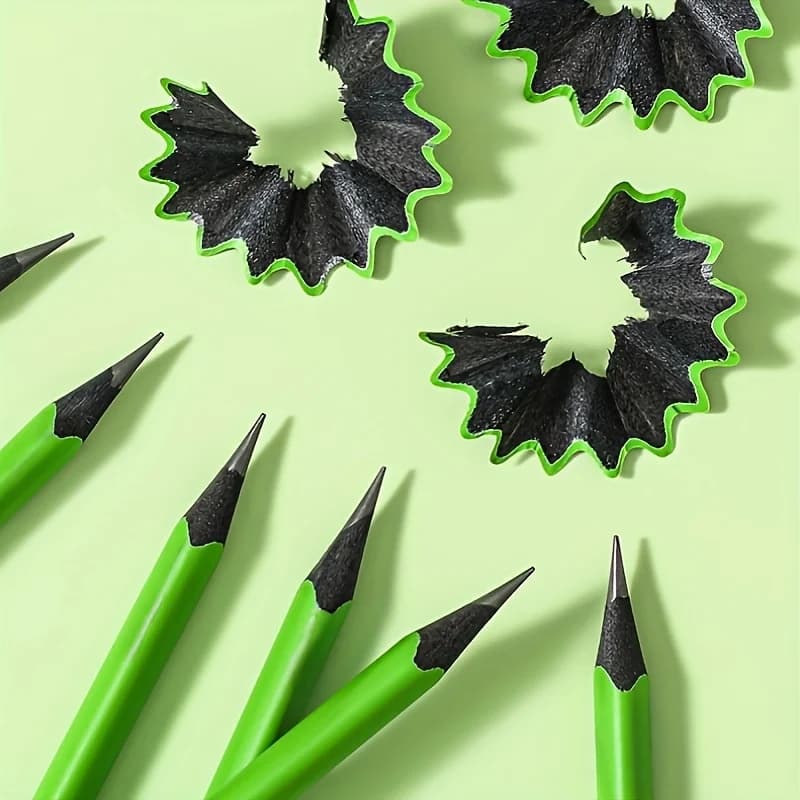 10-Pack of Green Hb Thick Pencils for Sketching, Writing Practice, Drawing, Durable and Not Easy to Break, School and Office Supplies, Drawing and Learning Supplies, Study and Office Supplies
