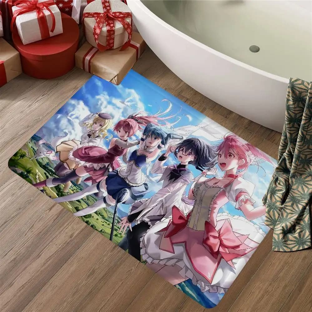 Tappeto per corridoio P-puella Magi Madoka M-magica, tappetino antiscivolo per lavanderia, decorazione per lavanderia, balcone, soggiorno per bambini, tappeto per WC