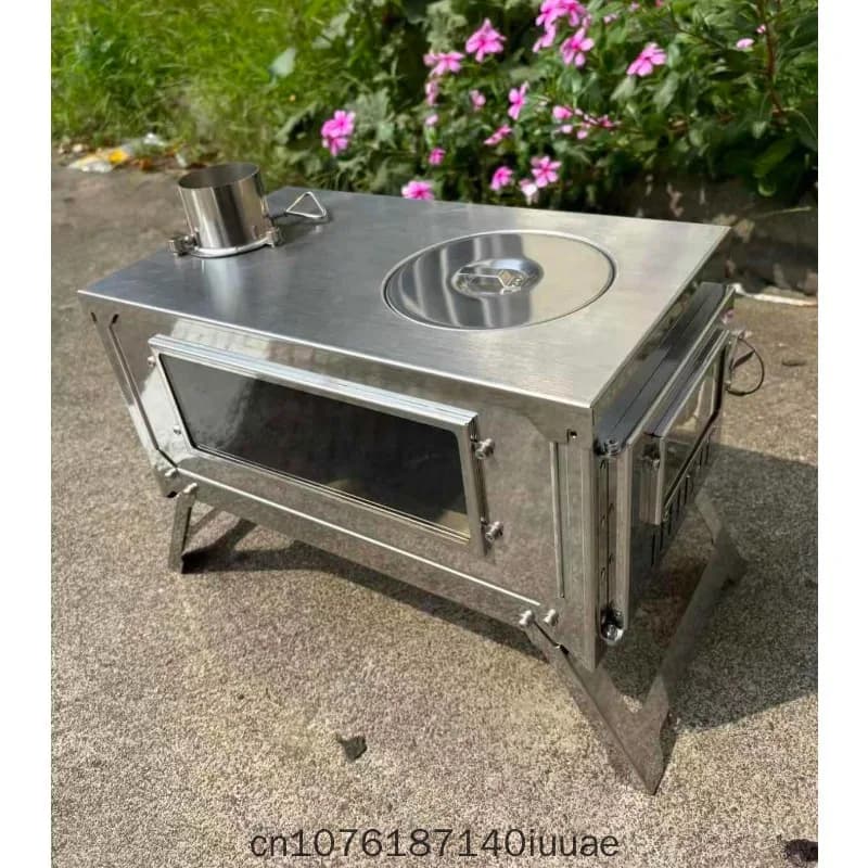 Lightweight Outdoor Camping Firewood Stove Folding Split Design Detachable Heating Tent Stove Outdoor Camping Equipment