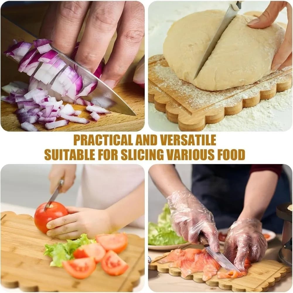 Practical Anti-Bacterial Wood Cutting Board Non-sticky Rectangular Steak Plate Thickened Odor-Free Kneading Board Fruit