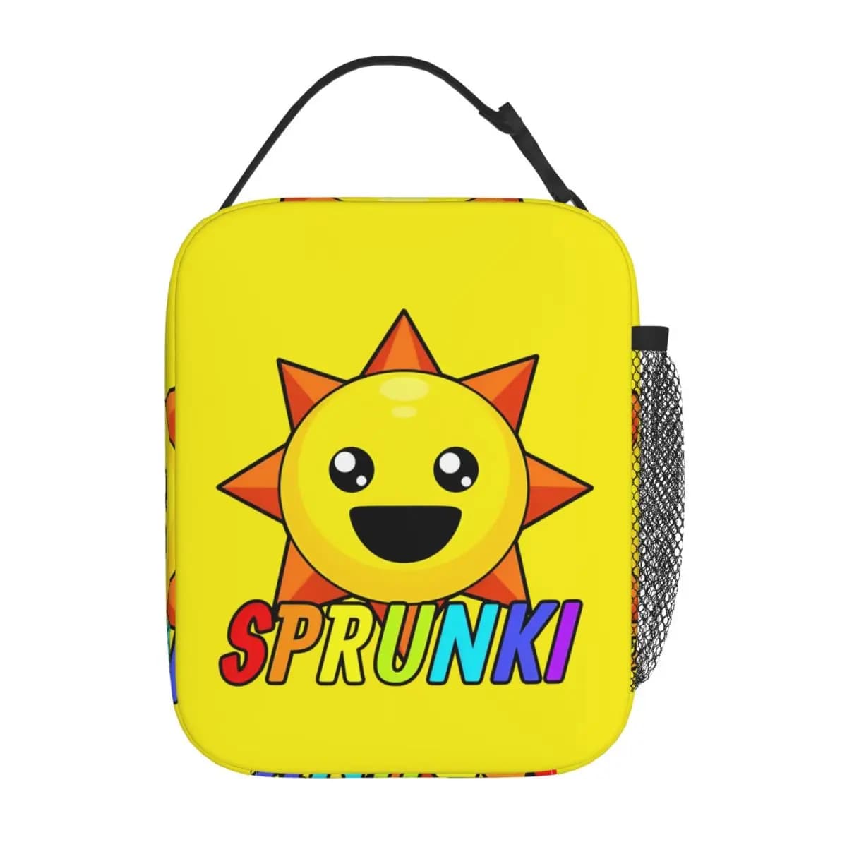 Sprunki Mr Sun Borse per il pranzo isolate Borsa termica riutilizzabile Contenitore per pasti Gioco Borsa grande per il pranzo Borsa per alimenti Viaggio scolastico