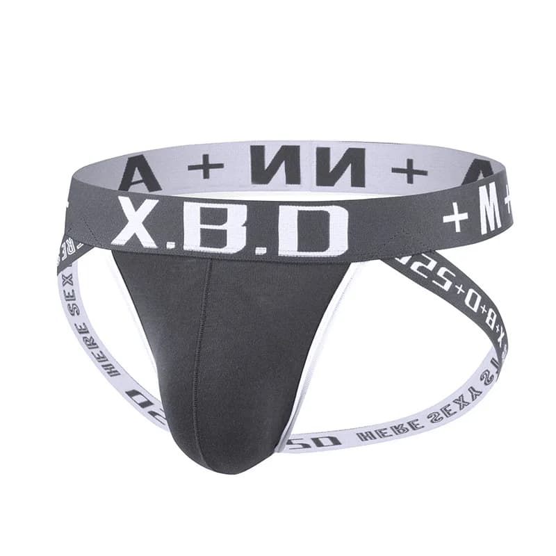 Slip sportivo da uomo in cotone traspirante, sexy, a U convessa, per il supporto atletico, con doppio T-Pants per i glutei