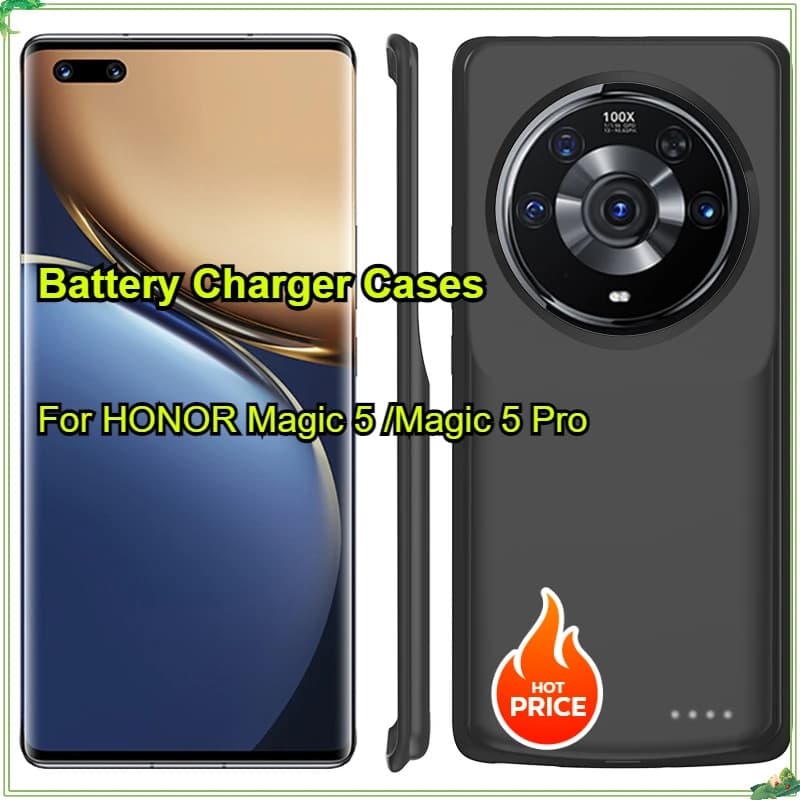 Custodie per batterie da 6800 mAh Custodia per Power Bank portatile per HONOR Magic 5 Pro Coperchio di ricarica per batteria esterna per custodia Powerbank Magic 5