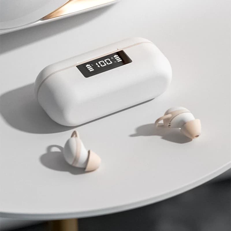 New Mini Bluetooth TWS Invisible Headphones, True Stereo Wireless Headphones with Microphone for iPhone Xiaomi Galaxy