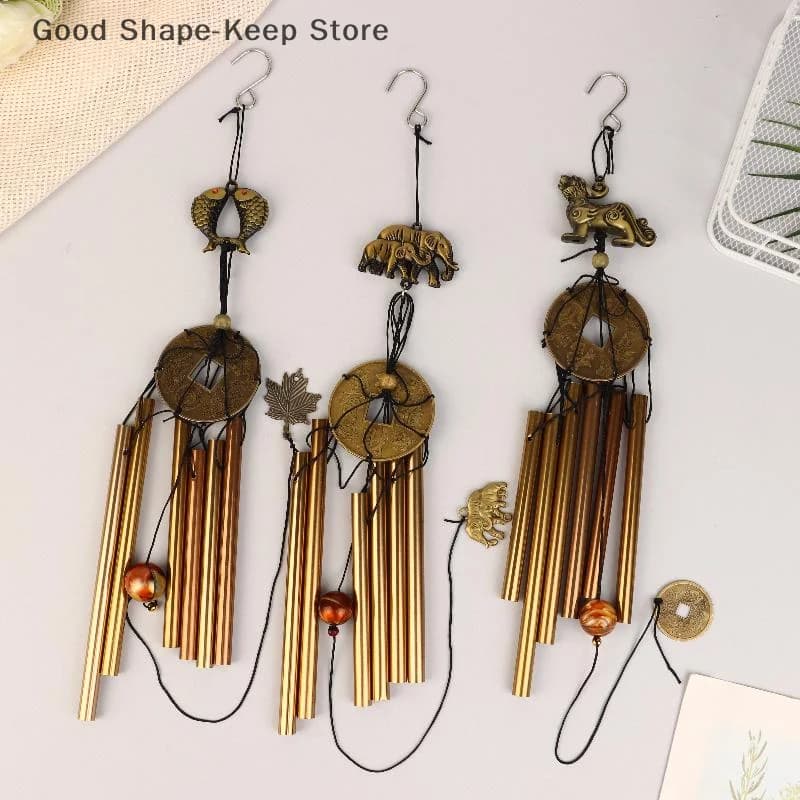 1PC Retro Wind Chimes Garden Decorations Wind Chimes Outdoor Antique Copper Wind Chime Music Home Decoration Wind Chimes