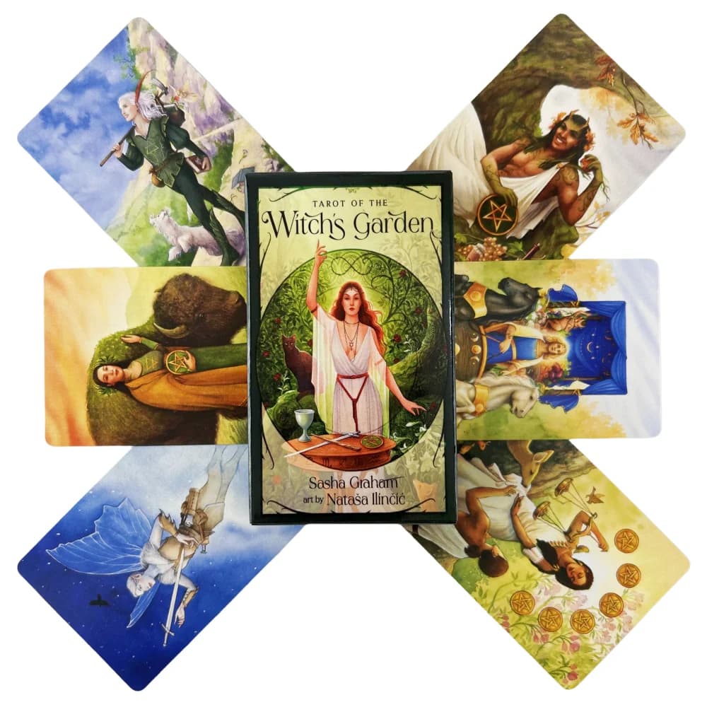 Witch's Garden Tarot Decks High Quality Divination Board Games Party Entertainment Games Tarot Cards Decks Divination Party Play