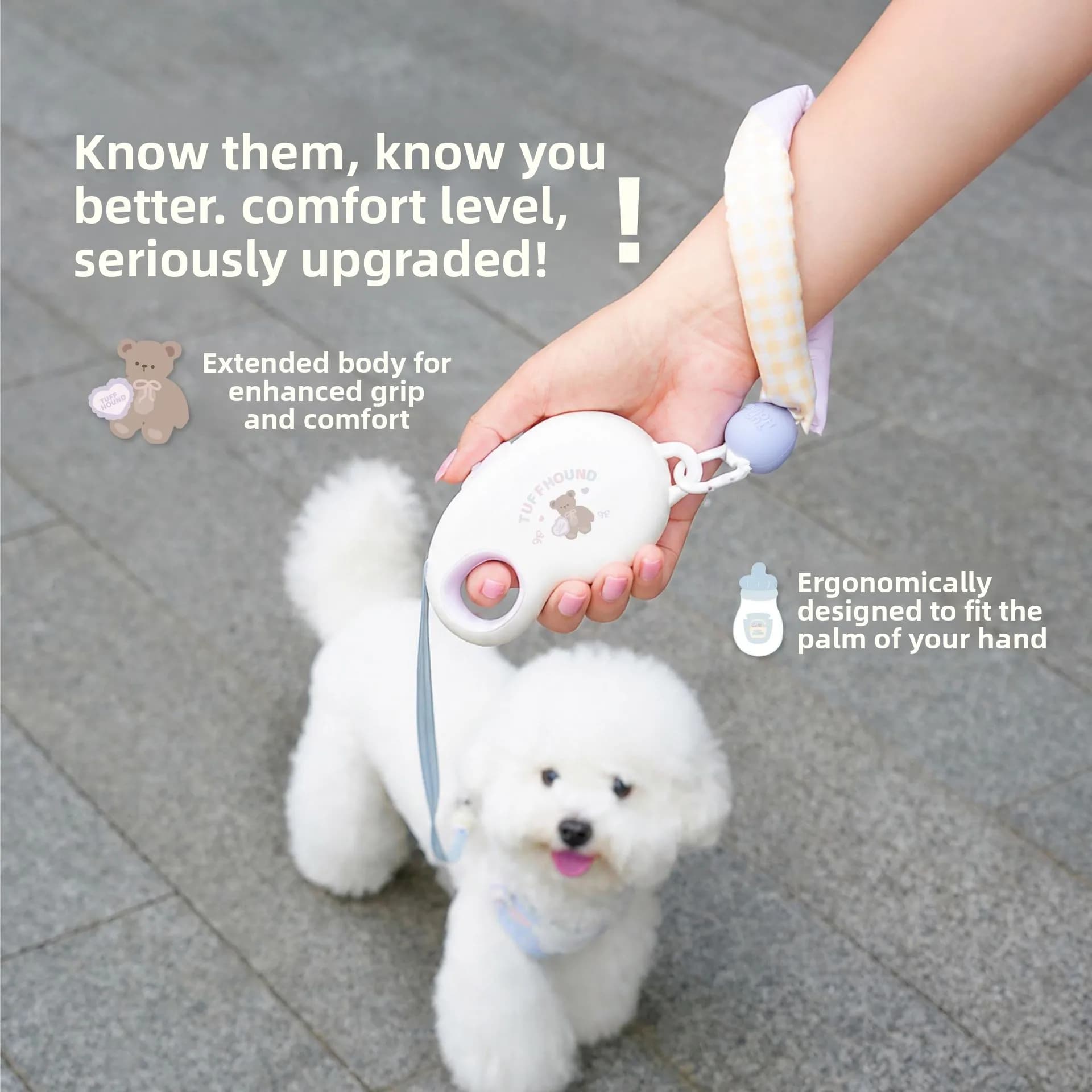 Retractable dog leash Walking dog leash is suitable for small and medium-sized dogs and cats Small and portable